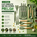 Kit Cozinha 19 Peças Premium -  Silicone Antiaderente