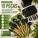 Kit Cozinha 19 Peças Premium -  Silicone Antiaderente