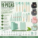 Kit Cozinha 19 Peças Premium -  Silicone Antiaderente