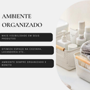 Cesto plástico Organizador Para Frutas Telado Retangular Fruteira Com Alça Madeira multiuso