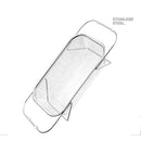 Escorredor de pia inox peneira Alça retrátil fruteira alimentos