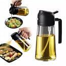 Galheteiro Spray Borrifador Dosador 2 em 1 Para Azeite Vinagre Oléo Vidro Vinagreiro Azeiteiro Cozinha 470ML