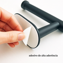 Conjunto de Acessórios Para Banheiro Com 4 Peças Aço Escovado Com Adesivo Sem Furar a Parede