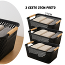 Kit 3 Cestos Organizadores de Banheiro 27cm