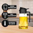 Galheteiro Spray Borrifador Dosador 2 em 1 Para Azeite Vinagre Oléo Vidro Vinagreiro Azeiteiro Cozinha 470ML