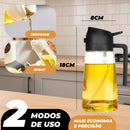 Galheteiro Spray Borrifador Dosador 2 em 1 Para Azeite Vinagre Oléo Vidro Vinagreiro Azeiteiro Cozinha 470ML