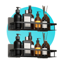 Kit C/2 Suporte De Shampoo Organizador Alta qualidade Prateleiras De Banheiro Sem Furo