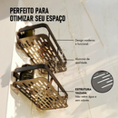 Kit C/2 Suporte De Shampoo Organizador Alta qualidade Prateleiras De Banheiro Sem Furo