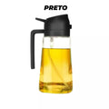 Galheteiro Spray Borrifador Dosador 2 em 1 Para Azeite Vinagre Oléo Vidro Vinagreiro Azeiteiro Cozinha 470ML