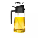 Galheteiro Spray Borrifador Dosador 2 em 1 Para Azeite Vinagre Oléo Vidro Vinagreiro Azeiteiro Cozinha 470ML