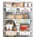 Kit 2 Peças Cesto Organizador De Geladeira Multiuso - Gaveta Retrátil Ajustável Prático Portátil
