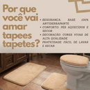 Tapete para Banheiro kit com 3 peças Antiderrapante Super Soft Peças Algodão e Pelúcia