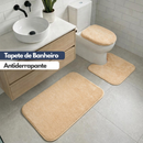 Tapete para Banheiro kit com 3 peças Antiderrapante Super Soft Peças Algodão e Pelúcia
