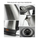 Chaleira Jarra Elétrica Inox 1,8L com Desligamento Automático