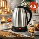 Chaleira Jarra Elétrica Inox 1,8L com Desligamento Automático