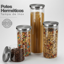 Kit 4 Premium de Porta Mantimentos em Vidro