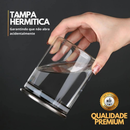 Porta Mantimento De Vidro Herméticos Kit Com 4 Potes Tampa De Inox